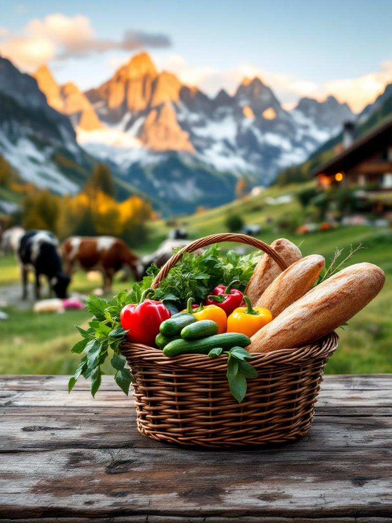 panier de produits de la ferme